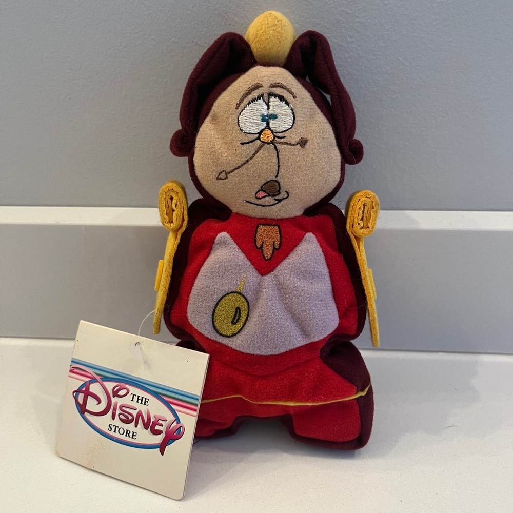 NWT Disney store Cogsworth plush 7”